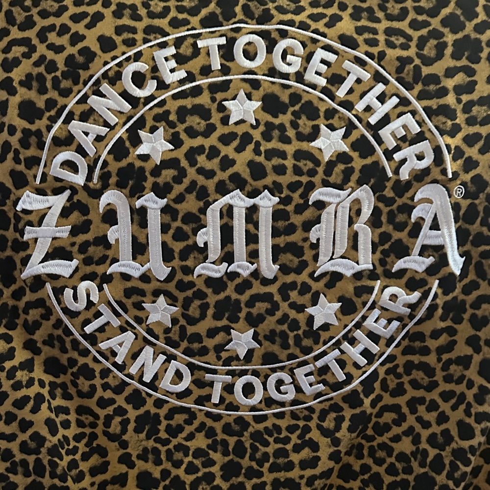 Zumba Fitness Black and Tan Leopard Sweatshirt - Picture 6 of 8